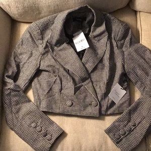 Wool blend matching set jacket & skirt